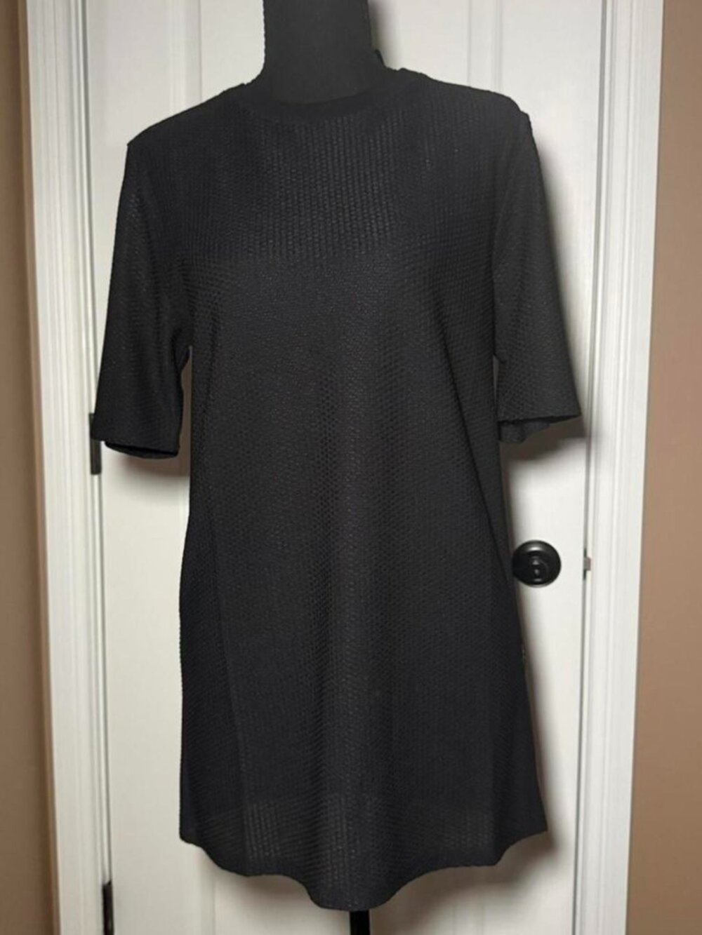 FOREVER 21 NWT Black Mesh Athletic Graphic T-Shirt Dress Size XS